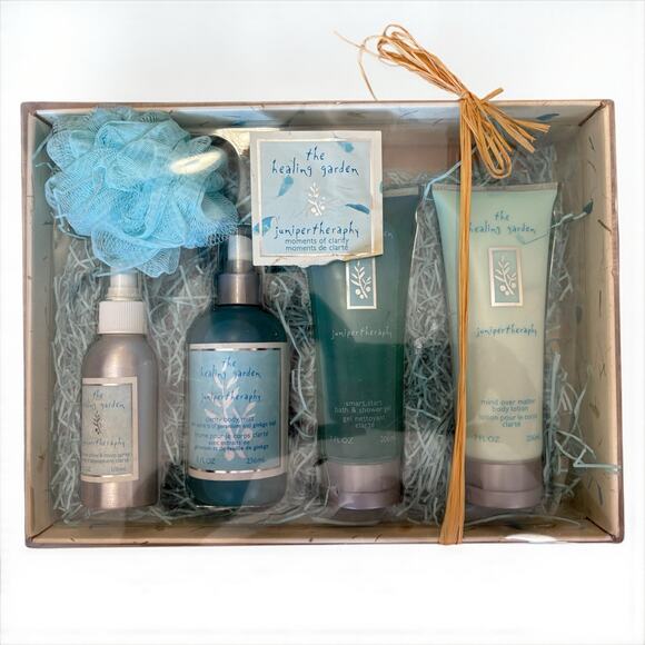 The Healing Garden Juniper Therapy Gift Set Total Focus Starter Kit Vtg Rare Htf - Picture 1 of 5